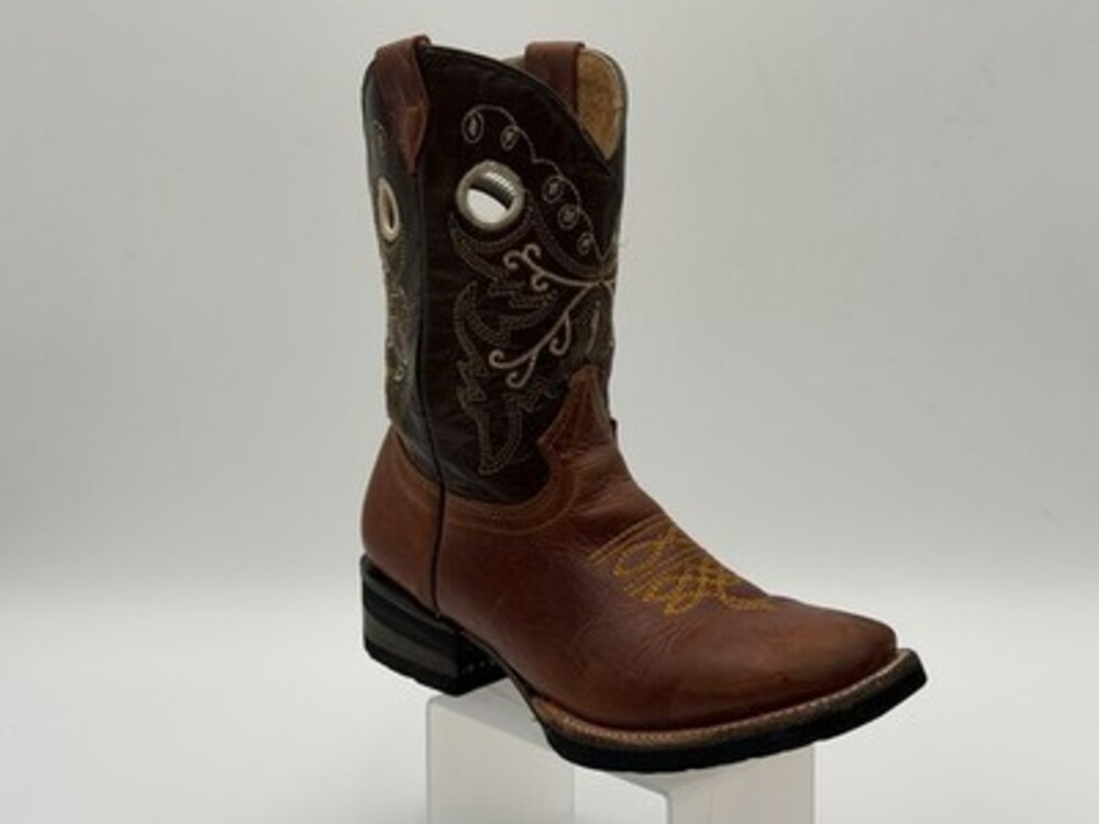 Cowboy Boots Kids Potrero Boots  Size 1 US/21Mex Brown Leather